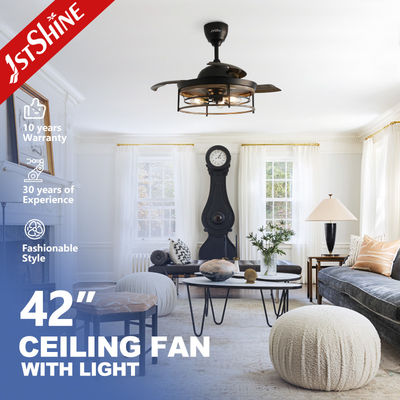 1stshine Noir PC traditionnel Ventilateur de plafond à lames cachées avec télécommande 2- Solutions d'éclairage
