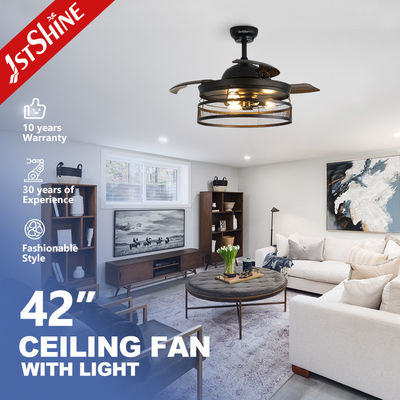 Chambre ETL 42 pouces Ventilateur de plafond de ferme invisible avec lumières