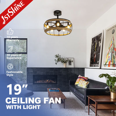 1stshine Ventilateur de plafond avec air de refroidissement léger Lumière et style asiatique du sud-est tissé à la main