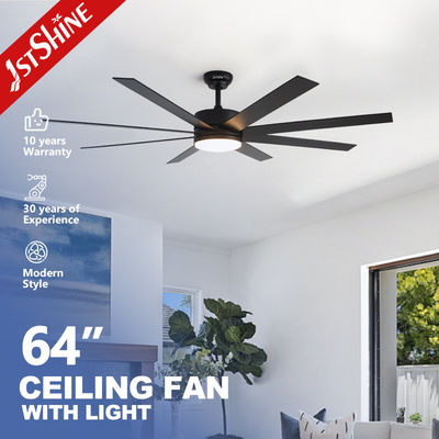 Ventilateur de plafond intérieur de 64 pouces avec commande Amart de moteur à courant continu léger