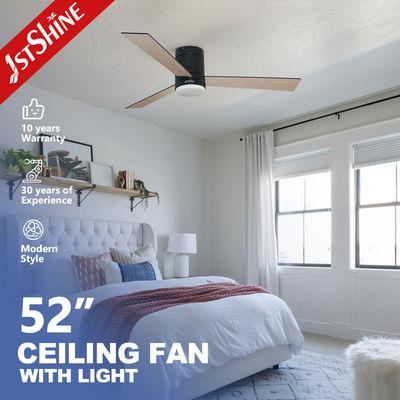 Fan de plafond à profil bas avec télécommande et lumière LED 3 couleurs