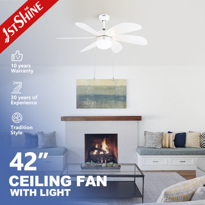 Style classique 1stshine Lumière de ventilateur de plafond avec commutateur de chaîne de traction et lames MDF