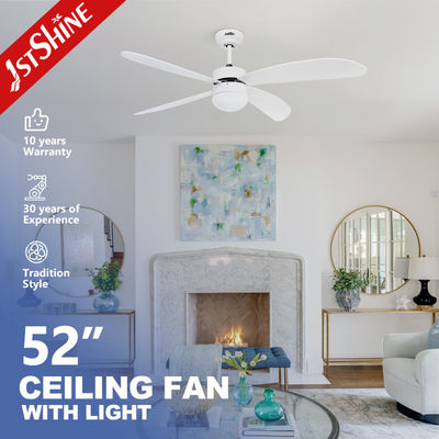 Ventilateur de plafond LED à lames de contreplaqué 230V avec télécommande à 6 vitesses
