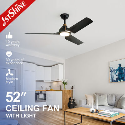 Certificat ETL 1stshine Ventilateur de plafond LED en noir avec matériau ABS métallique à distance