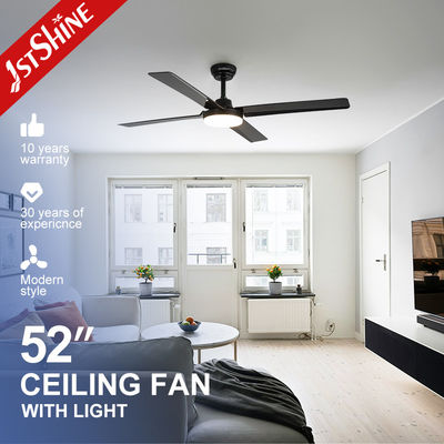 1stshine LED Ventilateur de plafond 5 vitesses 4 lames Support Dimmer LED éclairage