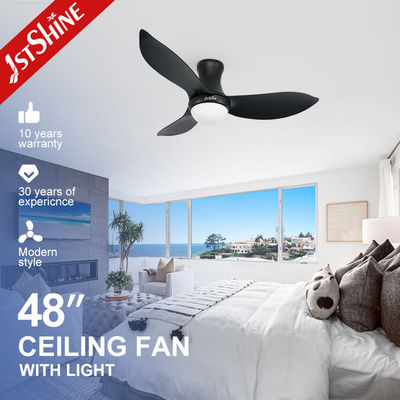 Bon prix LED noir 3 lames ABS ventilateur de plafond Dc moteur moderne silencieux Flush monté en ligne
