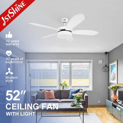Ventilateur de plafond LED à distance de 52 pouces à 6 vitesses avec 5 lames ABS