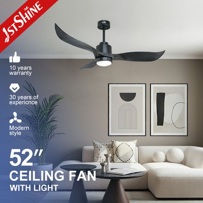 Bon prix Matériau du corps de la lampe Métal 52 pouces Noir 3 lames ABS DC 35W simple ventilateur de plafond décoratif avec lumière LED en ligne