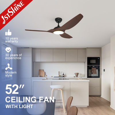 Bon prix Ventilateur de plafond à LED avec 3 couleurs LED Light Dark Wood Grain ABS Blades Smart Remote Control en ligne
