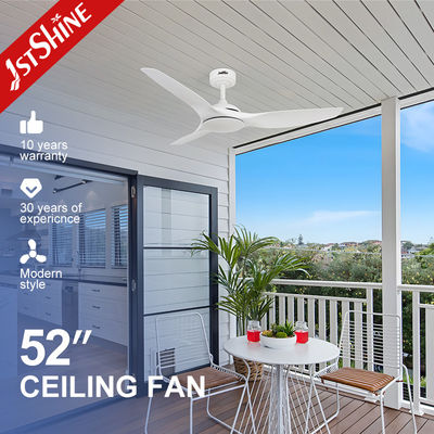 Bon prix Ventilateur de plafond à télécommande intelligente 52 pouces lames en plastique blanc pour la maison moderne intelligente en ligne
