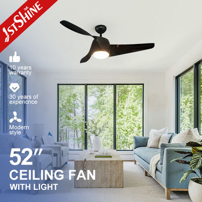Home Office Ventilateur de diamètre 52 pouces avec des lumières LED et décoratif 3 lames de couleur en bois
