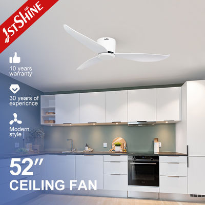 Bon prix Fan de plafond affleurante moderne blanche de bâti, lumière de fan de cuisine de moteur de C.C en ligne