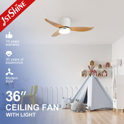 Corps de lampe métallique 36 pouces ventilateur de plafond LED avec télécommande et éclairage 3 couleurs