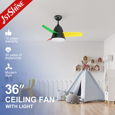 Bon prix Petit ventilateur de plafond à pales métalliques de 36 pouces, électrique, 3 couleurs de luminosité en ligne