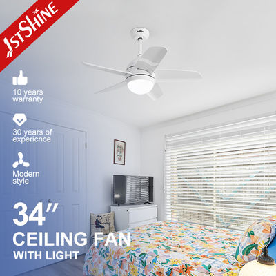 32 pouces de fan de plafond moderne, fan de plafond tranquille blanc de lames en plastique de moteur à courant alternatif
