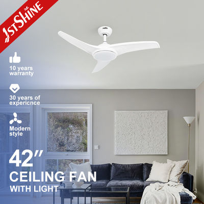 Bon prix 42 pouces Petit ventilateur de plafond LED fantaisie lumière en blanc de 1stshine avec 2- en ligne