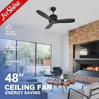 Lampe de plafond ROHS décorative à économie d'énergie avec ventilateur 3 lames en bois massif