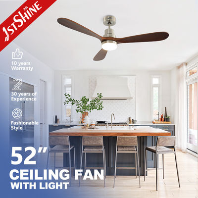 Bon prix 52 pouces 5 vitesses LED Ventilateur de plafond lumières avec 15 cm de longueur de suspension et support de l'atténuateur en ligne