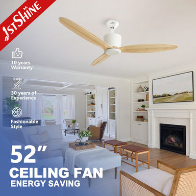 OEM 3 lames en bois 52 Application en bois massif ventilateur de plafond à commande intelligente avec moteur CC