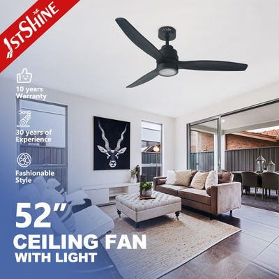Contrôle à distance 220V 50HZ 5 vitesses ventilateur de plafond LED avec 3 lames de bois