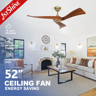 Ventilateur de plafond en métal d'or moderne avec contrôle intelligent et chronomètre