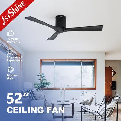 Bon prix 3 lames Ventilateur de plafond en bois noir avec commande à distance de moteur CC en ligne