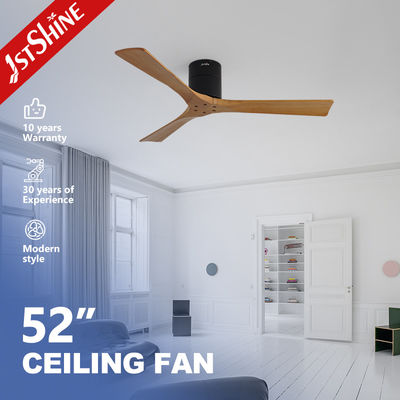 Bon prix Ventilateur de plafond à lame en bois de 52 pouces avec un moteur à courant continu à 6 vitesses en ligne