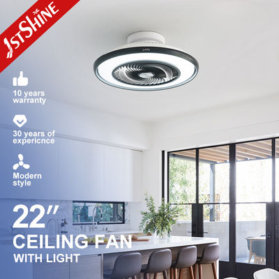 Ventilateur de plafond moderne de 22 pouces avec lampe LED Compact, silencieux et élégant