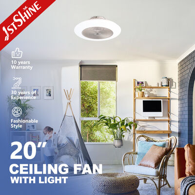 Bon prix Ventilateur de plafond LED moderne de 20 pouces à intensité variable, avec un design sans pales et un moteur CC économe en énergie pour un éclairage silencieux de chambre à coucher en ligne