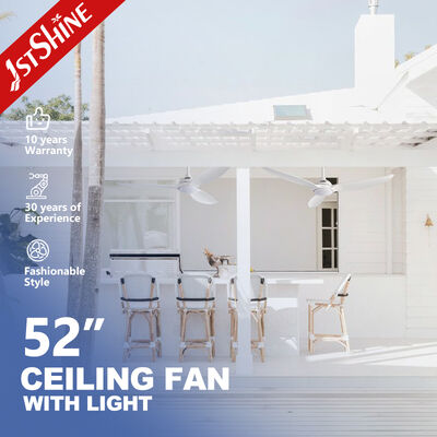 52 Inch Modern Customizable Macaron Ceiling Fan With Light And Smart Control For Low Ceiling