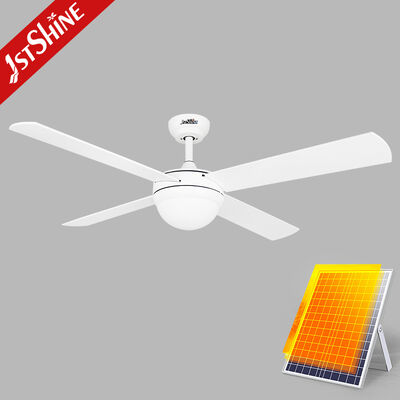 Bon prix Ventilateur de plafond contemporain 52 pouces à énergie solaire avec pales en MDF et lumière LED intégrée en ligne