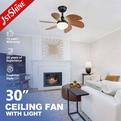 Bon prix Ventilateur de plafond décoratif de 30 pouces avec lumière, doté de 6 pales en MDF et d'un moteur CC économe en énergie en ligne
