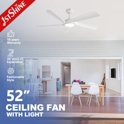 Bon prix Ventilateur de plafond moderne blanc de 52 pouces avec lumière LED et pales en ABS - Moteur CC silencieux et télécommande en ligne
