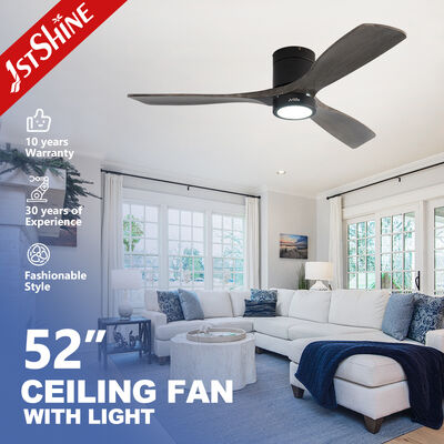 Bon prix Ventilateur de plafond à pales en bois massif de 52 pouces avec conception encastrée et télécommande en ligne