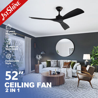 Bon prix Ventilateur de plafond 2 en 1 de 52 pouces avec pales en ABS et moteur CC, avec ou sans lumière En ligne
